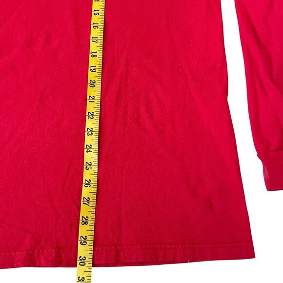 Nike "Defend Your Turf" Red Long Sleeve Shirt Men's XXL 2XL Regular Fit Flawed - Picture 5 of 6